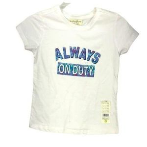 Bobbie Brooks Always on Duty Girl’s‎ White Athletic Medium 7/8 T Shirt